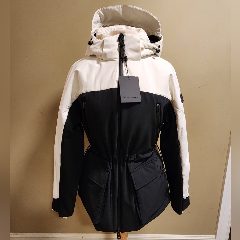 MACKAGE- Two tone drawstring waist fall/winter jacket